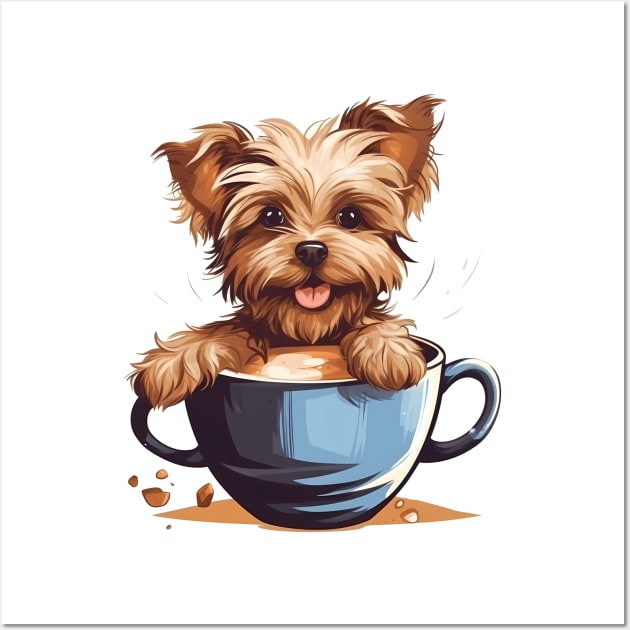 All I Need Is Coffee And My Yorkie Wall Art by Acid_rain